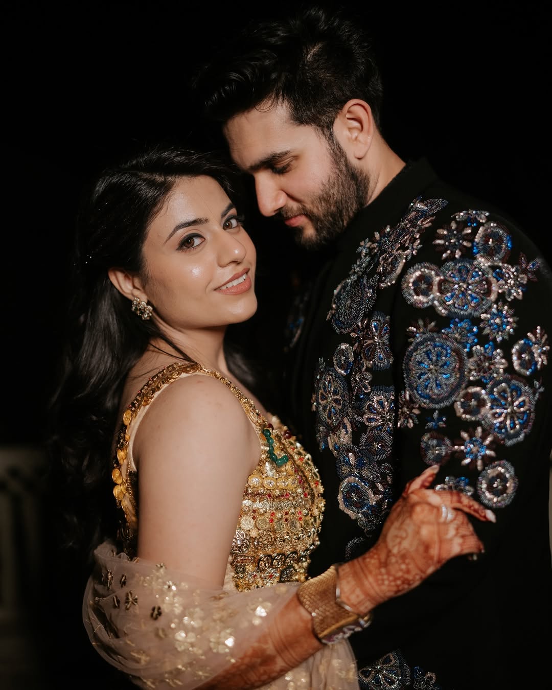 Joyful sangeet couple shoot filled with music and love