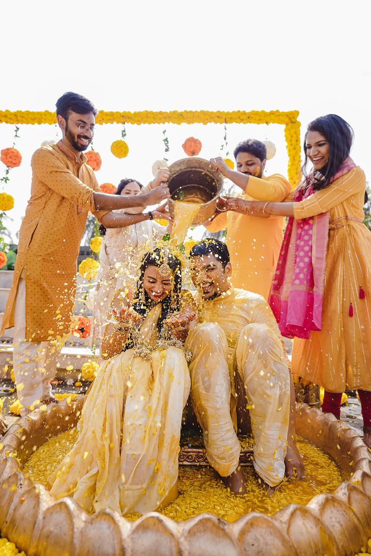 Haldi ceremony couple photoshoot by Goyal’s Studio