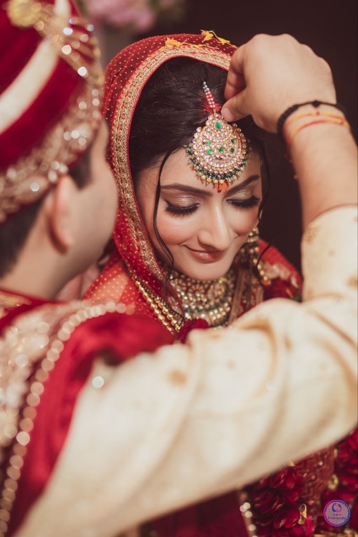 Traditional Indian wedding couple photography